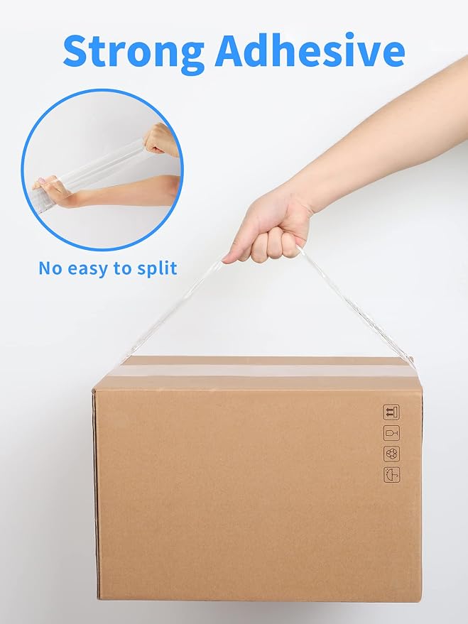 JARLINK 24 Rolls Clear Packing Tape, Heavy Duty Packaging Tape | 1.88 Inches Wide and 55 Yards per Roll, 1320 Total Yards. Value Bulk Pack Clear Box Sealing Tape for Shipping