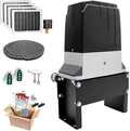 TOPENS DKC2000S Solar Sliding Gate Opener Chain Drive Automatic Gate Motor for Heavy Driveway Slide Gates Up to 4400 Pounds, Electric Gate Operator Battery Powered with Solar Panel Remote Control Kit