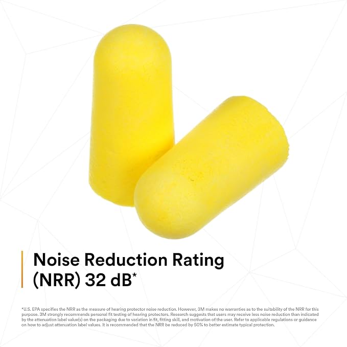 3M Ear Plugs, 200/Box, E-A-R TaperFit2 312-1219, Uncorded, Disposable, Foam, NRR 32, For Drilling, Grinding, Machining, Sawing, Sanding, Welding, 1 Pair/Poly Bag