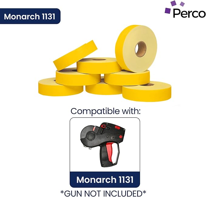 Pricing Labels for Monarch 1131 Yellow - 160,000 Labels w/ 64 Rolls Value Pack, 8 Sleeves - Made in USA