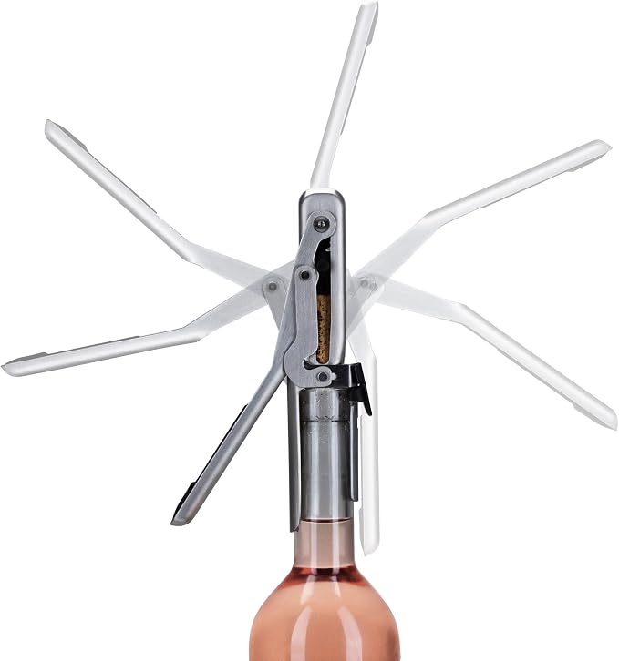 Dreamfarm Winopen Automatic Wine Corkscrew Bottle Opener | Pocket-sized, space-saving and easy to use stainless steel natural and synthetic cork remover with built-in foil cutter