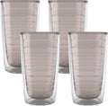 Tervis Clear & Colorful Tabletop Made in USA Double Walled Insulated Tumbler Travel Cup Keeps Drinks Cold & Hot, 16oz - 4pk, River Rock | Made in USA, Double-wall Insulated, Shatterproof, BPA-Free, Dishwasher Safe, Fits Most Cupholders, Great to Gift, ...