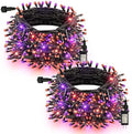 TW SHINE Halloween Lights, 400 LED 132FT Outdoor Halloween Lights Plug in with 8 Modes, Waterproof Light Outdoor, Indoor Decorations for Party Yard Haunted House Decor, Orange and Purple