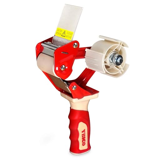IDL Packaging Concord Packing Tape with Dispenser - 6 Rolls of 2" x 3.1 mil x 110 Yards, Clear Tape - Excellent Carton Sealing for Moving and Shipping