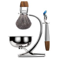 GRUTTI Shaving Kit for Gillette Fusion 5 - Magnetic Bowl, Stand & Synthetic Brush, compatible with Fusion5 Refill Blades with Space-Saving Organizer - Gift for Dad