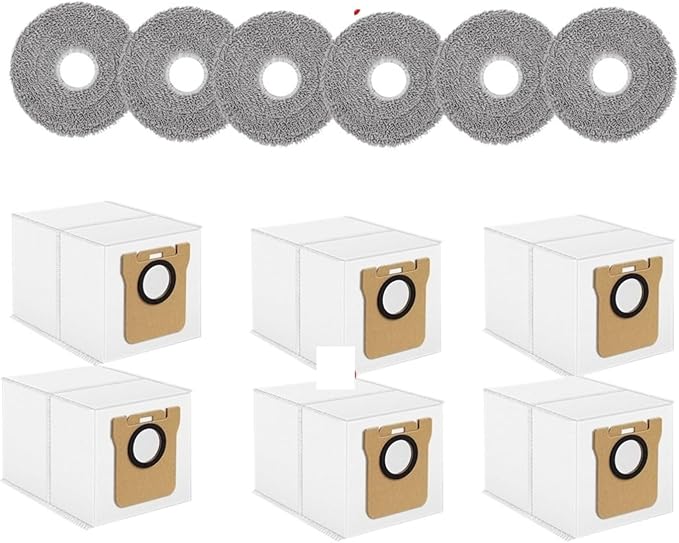 Mop Cloths Dust Bag Replacement，Compatible For Xiaomi，5 Pro/OV21CN/X10 Plus/X20 Plus/M30S/M30 Pro Mop Rags Bags Robot Vacuum Cleaner Parts(SET13)