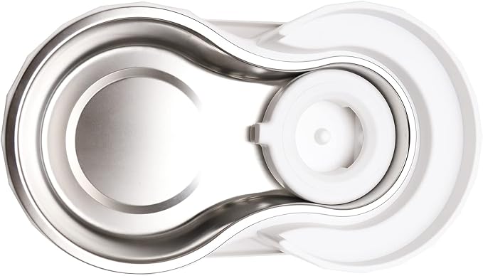 RIZZARI 6.5L Stainless Steel Dog Water Dispenser:Anti Spill for Medium Dogs | Stainless Steel Bowl / No Electricity / Gravity Auto Refill / Stable Base / Easy Cleaning / Home Use