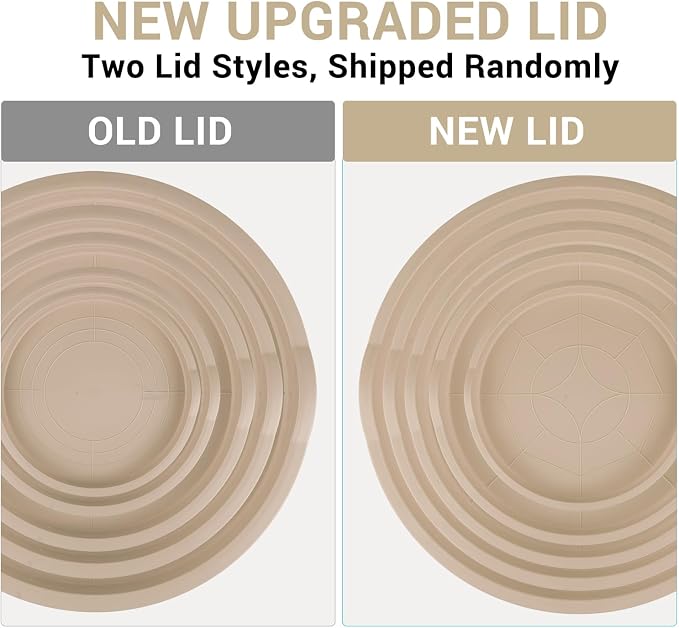 WEPSEN Mixing Bowls Set, 25PCS Khaki Mixing Bowls With Lids Set Stainless Steel Kitchen Large Nesting Metal Bowl 7QT to 1.5QT, Measuring Cups and Spoons for Prepping Cooking Serving