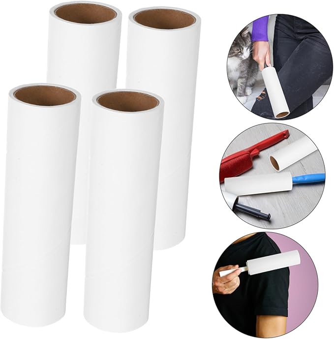 10rolls Sticky Lint Roller Refills for Pets Heavy-Duty Adhesive Roller Replacement Parts for Lint Pet Hair Remover