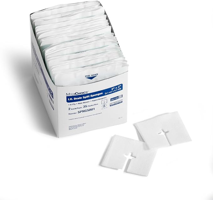 MediChoice All-Purpose Sponge, Non-Woven, Non-Sterile, 4x4 Inch, White, 1314SPNG4502 (Case of 2000)