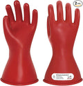 Electrical Insulated Gloves - 5KV Tested Rubber Safety Work Gloves for Electrician, Hybrid EV Car Repair & HVAC - Class 0 Level Protection (Max Use 1000V), Red