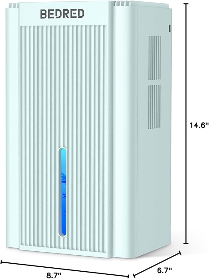 Dehumidifier, 95OZ Dehumidifier for Home 1000 Sq.Ft - Quiet with Auto Shut Off & Relaxing 7 Color Ambient Light,Ideal for Livingroom, Bedroom, Basement(Pale Turquoise)