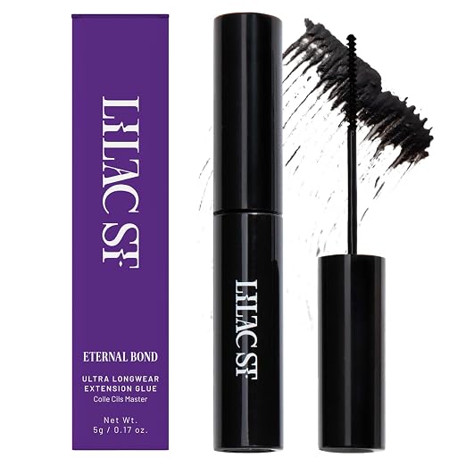 Lilac St Eternal Bond Lash Cluster Glue, Waterproof Brush Tip, Black | Quick-Drying Lash Adhesive for Eyelash Clusters with Long-Lasting Flexible Hold, Easy Removal & Comfortable Wear