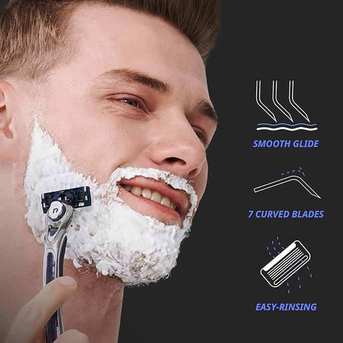 Dorco Pace 7 - World's First and Only Seven Blade Razor - 12 Cartridges (No Handle)