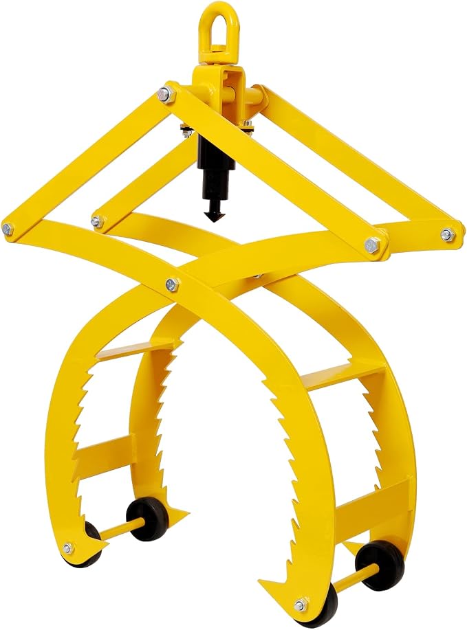 Automatic Grip and Release Log Tongs with 360° Swivel, 3300 LBS Capacity
