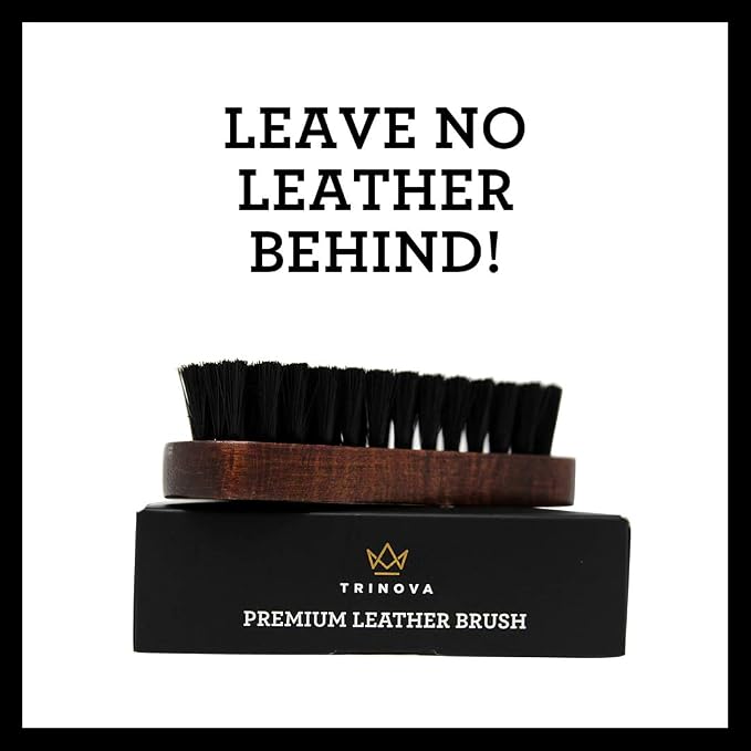 TriNova Leather Brush for Cleaning Upholstery, Cleaner car Interior, Furniture, Couch, Sofa, Boots, Shoes, Premium Quality- 50 Count