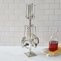 Crosby & Taylor Homestead Artisan Pewter Measuring Cups and Spoons with Display Post, 9-piece Set, Handmade in the USA