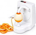 Electric Orange Peeler Automatic Fruit and Vegetable Peeler Machine, Peels Apples, Potatoes, Citrus, Stainless Steel Blade, Compact White (White)