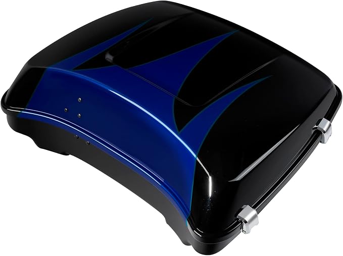 5.5" Razor Motorcycle Trunk W/Latch Key Fit For Harley 2014-2025 Touring CVO Road King Street Glide Electra Glide Ultra Limited Pack Candy Cobalt/Indigo Ink