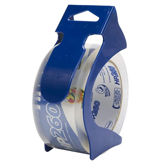 Duck High Performance Clear Packing Tape Refills - 8 Rolls of HP260 Strong Packaging Tape for Shipping, Moving, Mailing & Storage Boxes - 3" Core, 1.88 Inch x 60 Yards, Clear (1067839)