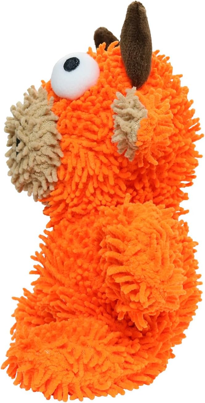 MIGHTY Tuffy Microfiber Medium Ball Bull Dog Toy | Ultra Durable Plush Toy with Multiple Layers & Reinforced Seams , Washable and Floats , Mighty® Construction