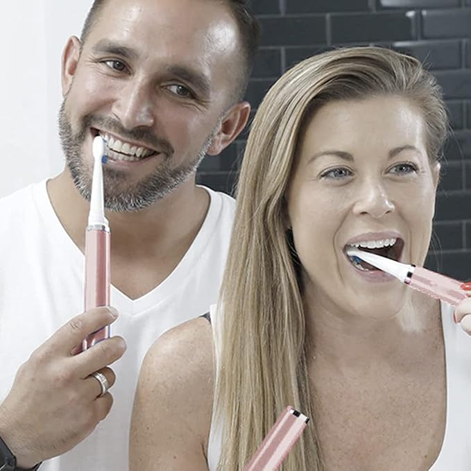 Pop Sonic The Ultimate Pro Toothbrush (Rose Gold) | Rechargeable Toothbrush w/Up to 40,000 Brush Strokes/Minute -Long-Lasting Dupont Nylon Bristles -Teens & Adult Toothbrush