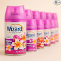 Wizard Automatic Spray Refill – Hawaiin Retreat, 5 oz (12 Pack) | Compatible with Air Wick Freshmatic & Glade Dispensers | Long Lasting Odor Neutralizer for Home & Office