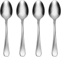 Oneida Flight Everyday Flatware Teaspoons 18/0 Stainless Steel, Set of 4, Silver