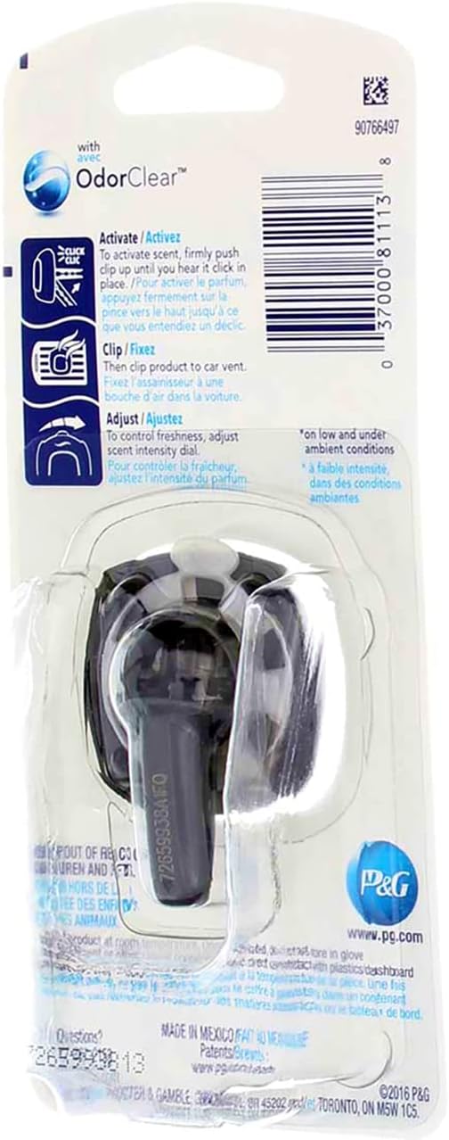Febreze Car Vent Clip Air Freshener, Linen & Sky 1 ea (Pack of 3)