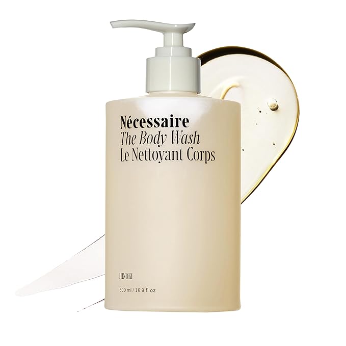 Nécessaire The Body Wash Hinoki. Multi-Oil Shower Gel Body Wash for Women + Men. Non-Comedogenic + Hypoallergenic for Sensitive Skin with Niacinamide. 500ml/16.9 fl oz