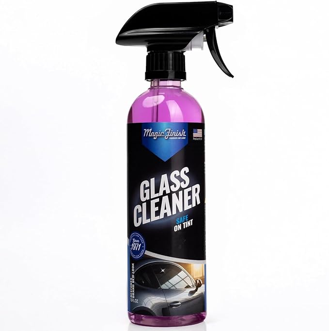 Magic Finish Car Glass Cleaner (16 fl oz) – Ammonia-Free Window Cleaner Spray for Interior & Exterior Auto Glass – Anti-Fog, Streak-Free Car Cleaning Supplies for Tint, Mirrors & Screens