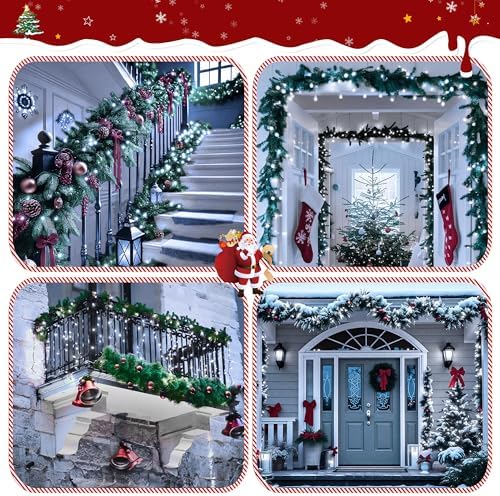 Christmas Lights Outdoor, Christmas Tree Lights Plug in, 8 Modes Twinkle String Light for Bedroom Wedding Party Ceiling Xmas Home Decorations 1200 LED(Cool White 394 FT)