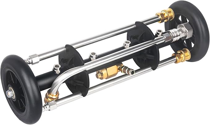 DUSICHIN Undercarriage Cleaner Water Broom Pressure Washer Attachment, 16 Inches Undercarriage Washer, Pressure Washer Underbody Cleaner 4 Extension Wands 4 nozzles DUS3202