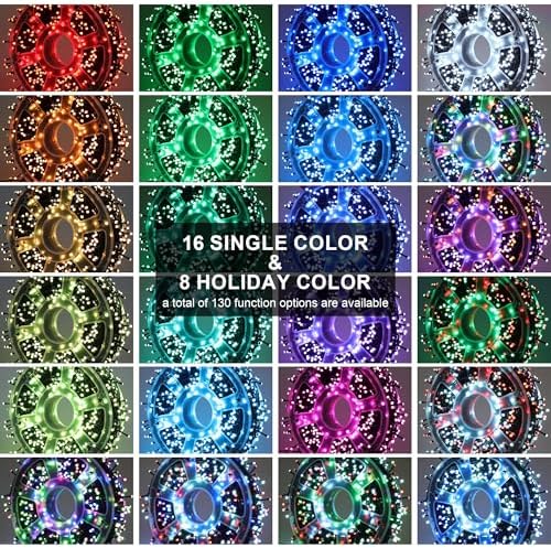 164 FT 500 LED Halloween Lights Outdoor , Waterproof RGB String Lights with Remote Control& Timer Function, 24 Colors Changing Fairy Lights for Indoor Outdoor Room Wall Christmas Tree Party Decoration