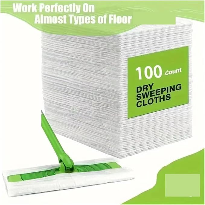 30/200Pcs Of Dust Removal Paper Disposable Household Dust Removal Cloth Electrostatic Mop Pad Floor Tile Floor Cleaning Supplies(SET12)