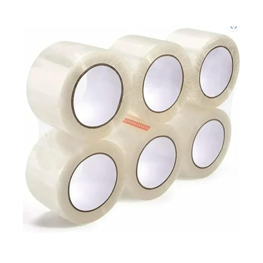 Heavy Duty Packing Clear Tape 6 Rolls 3 Inch x 110 Yards (330 Feet) Per Roll Carton Sealing Tape for Shipping Packaging Moving Office Storage & Tape Gun Refills 2 Mil 660 Total Yards