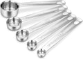 KEAWELL Premium 5-Piece 18/10 Stainless Steel Measuring Spoons Set – Durable, Stackable, Dishwasher Safe – Nesting Design for Baking & Cooking (Silver, 5PC Measuring Spoons)