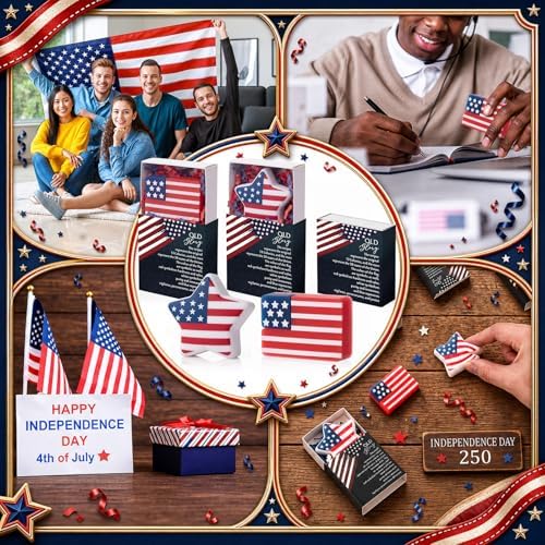 96 Sets Patriotic Theme Gifts American Flag Toys with Boxes