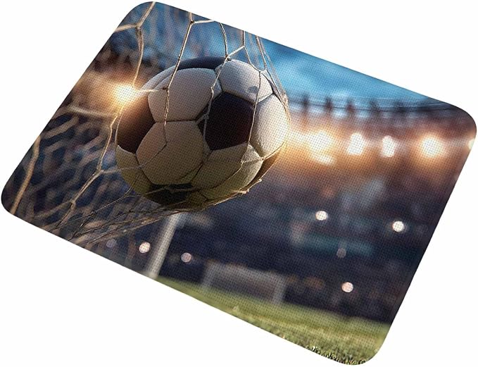 Area Rug for Living Room, Football Sports Non Slip Large Rugs Washable Rug, Football Field Goal Net Soccer Low Profit Indoor Carpet Mat Rugs for Bedroom Bathroom Dining Room, 47.2" x 63"