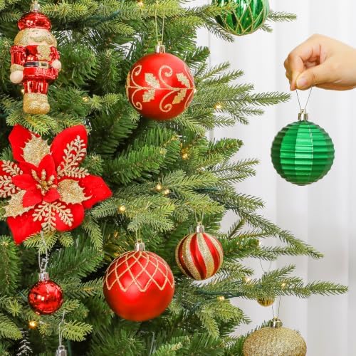 SHareconn 135Pcs Christmas Tree Ornaments Set, Christmas Tree Decorations