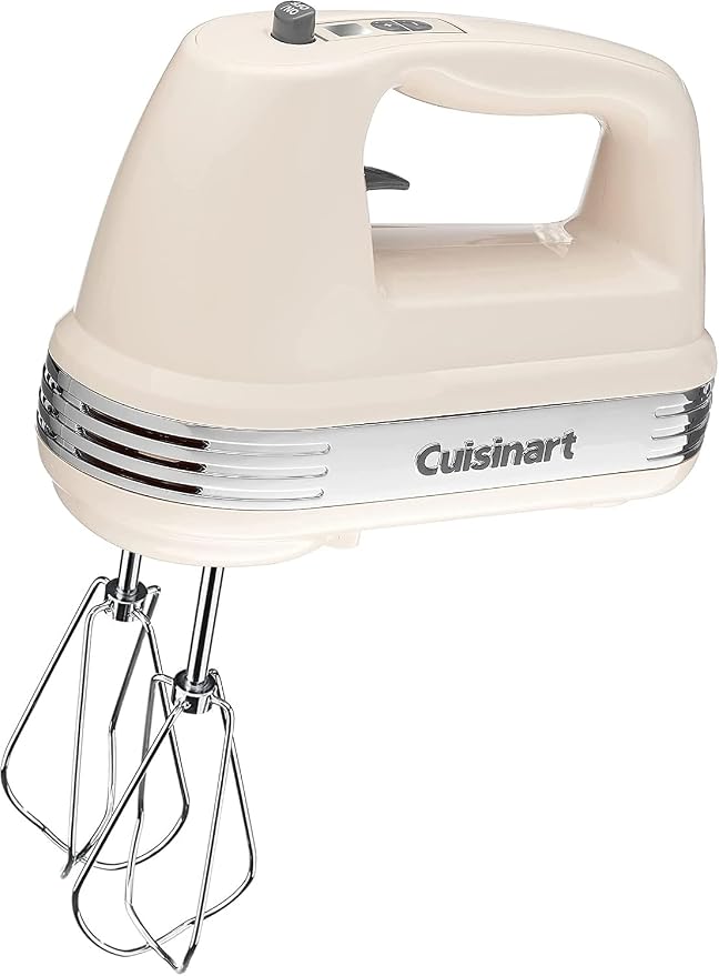 Cuisinart Power Advantage Plus 9-Speed Hand Mixer, 220W-Motor Hand Blender Electric Mixer with 9 Speed Settings, XL Dishwasher-Safe Beaters, 3 Low Mixing Speeds, Storage Case, Cream