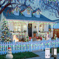 JMEXSUSS Red White and Green Icicle Lights for Outside, 38.8ft 400 LED