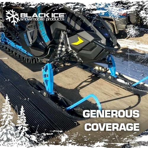 Black Ice 7' x 10" Snowmobile Trailer Ski Guides for Transporting Trailers and Truck Beds - Heavy-Duty Outdoor Accessories for Friction-Free Loading and Transport