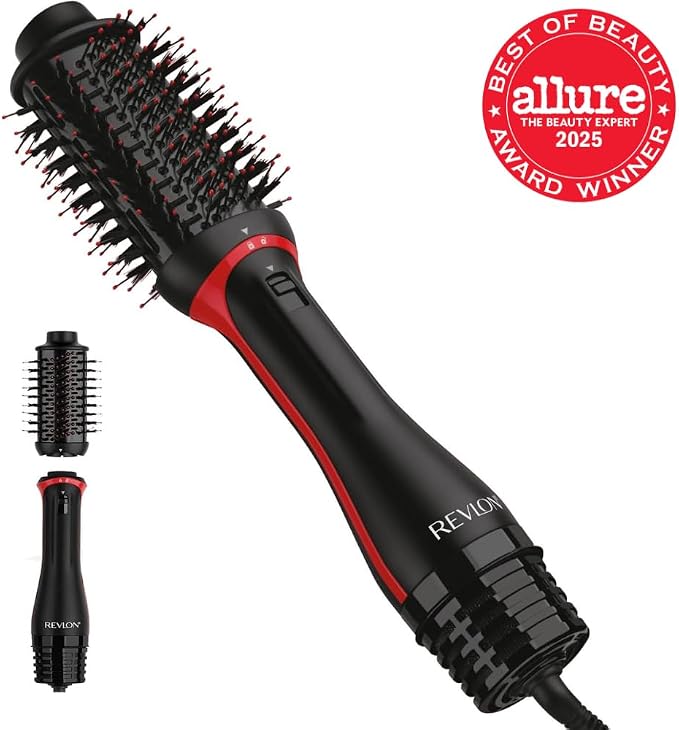 REVLON One-Step Volumizer Plus Hair Dryer and Styler | More Volume, Less Damage, and More Styling Control for Easy and Fast Salon-Style Blowouts, Plus Travel Friendly (Black)