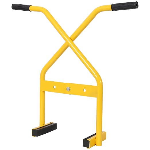 Steel Curb Stone Tongs, Offset Design Concrete Block Lifting Pliers, Adjustable Curb Lifter Tool for Paver Stone and Brick Installation, 220 lb Capacity, Yellow