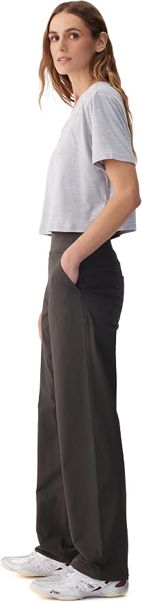 LOLË Momentum Women's Wide Leg Tech Trousers, Cargo Pocket | Brushed nylon stretch, cinch-or-flow openings, knit waistband, hidden phone stash, water-repellent, UPF50+ protection