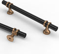 Asidrama 10 Pack 5 Inch(128mm) Champagne Bronze and Matte Black Kitchen Cabinet Handles, Cabinet Pulls Kitchen Cabinet Hardware Cupboard Handles Drawer Pulls