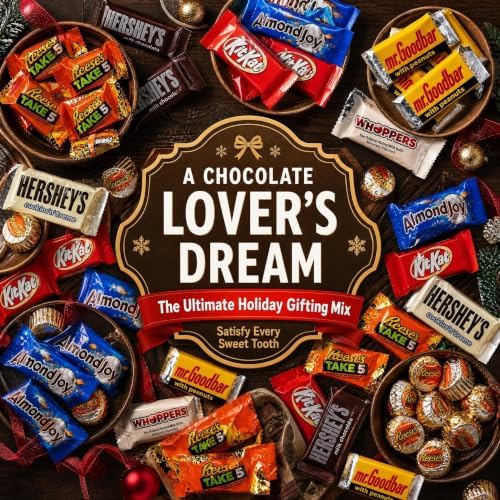 Bulk Chocolate Assortment Variety Pack - Chocolate Candy Variety Pack -1 lb Bag of Milk, Dark, Bars and more! Bulk Candy Mix for Treat Bags (1 LBS)