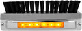 GG Grand General Chrome Aluminum 7-1/2" (L) x 2-5/8" (H) x 3" (D) Boot Caddies, black brush w/amber/clear led, 98981
