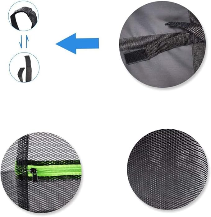 4-Layers Drying Net with Zipper, Folding Laundry Dryer Storage Bag for Fruits and Vegetables, 60cm Diameter Mesh Drying Rack for Indoor and Outdoor Use